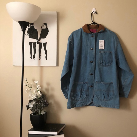 Vintage Jackets & Blazers - NWT Vintage Carol's denim collared  jean jacket